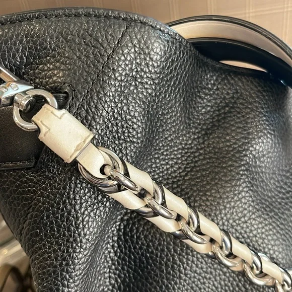 Michael Kors, black, leather, slouchy, convertible, tote, medium